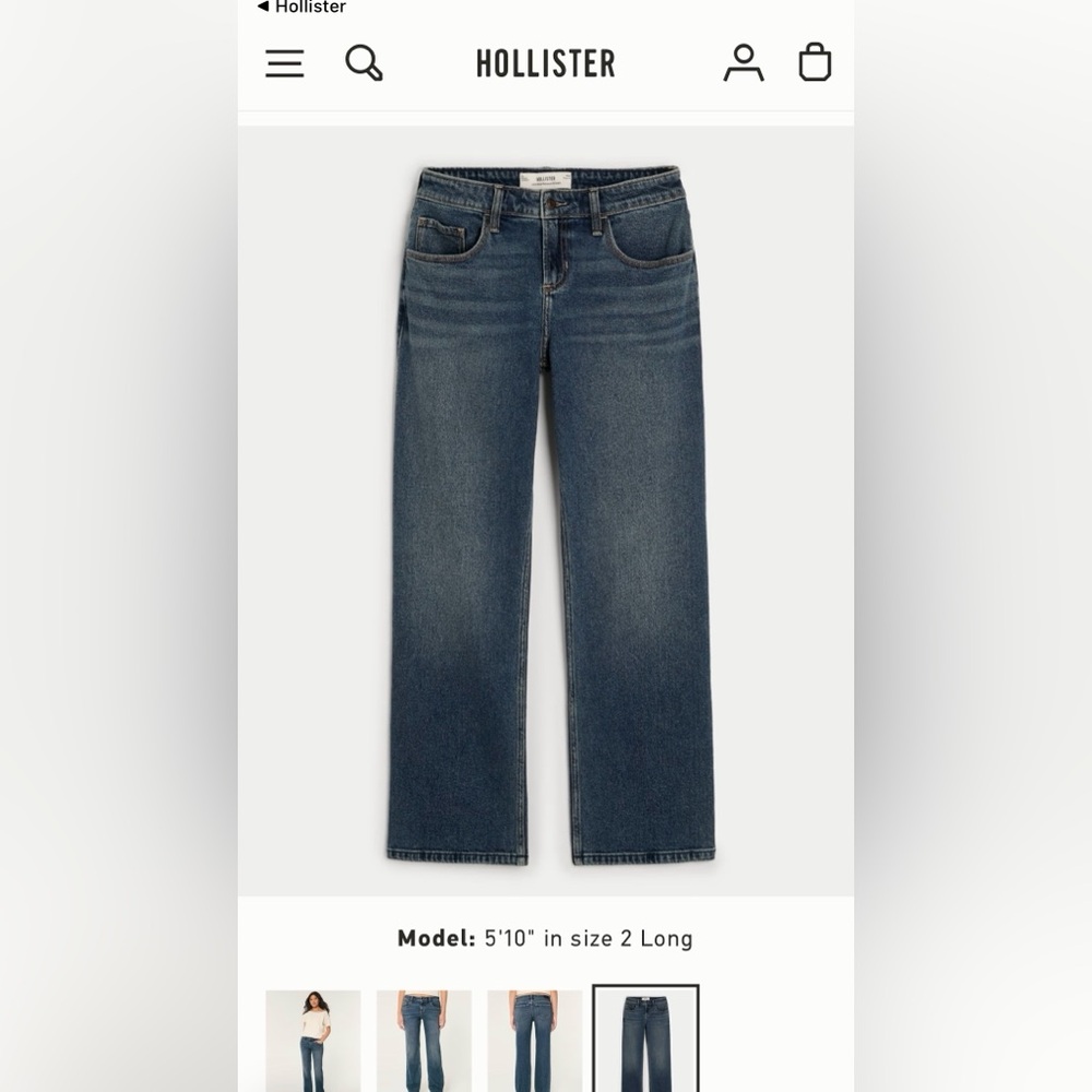 Hollister Dark Blue Straight Jeans